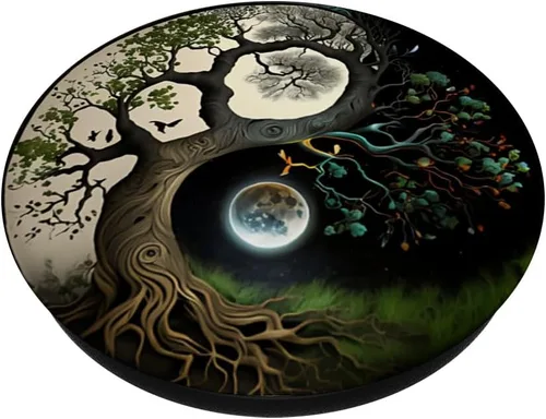 Vista 2 de Yin Yang Árbol de la Vida PopSockets PopSockets Estándar PopGrip