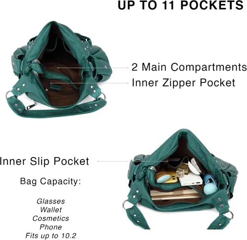 Vista 4 de Scarleton Bolso de mano para mujer, monederos para mujer, bolsos de hombro para mujer, H1292