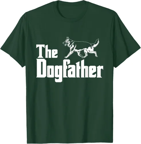 Vista 45 de The Dogfather Pastor Alemán - Camiseta de regalo divertida, Negro, S