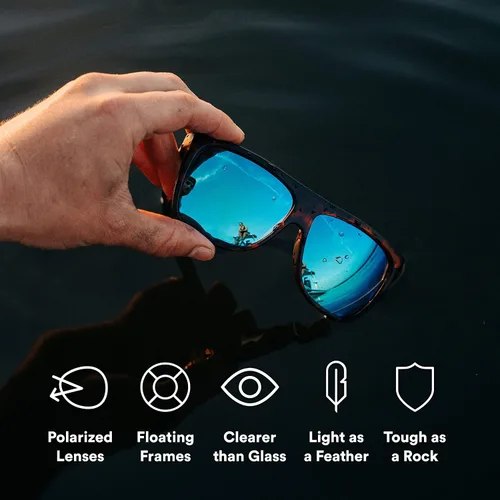 Vista 4 de Rheos Breakers Gafas de sol polarizadas flotantes Protección UV Sombras flotantes Antideslumbrante Unisex