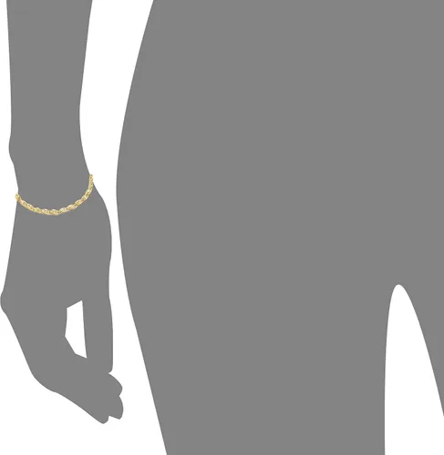 Vista 4 de Floreo - Pulsera y tobillera de cuerda turca de oro amarillo de 10 quilates, 0.118in