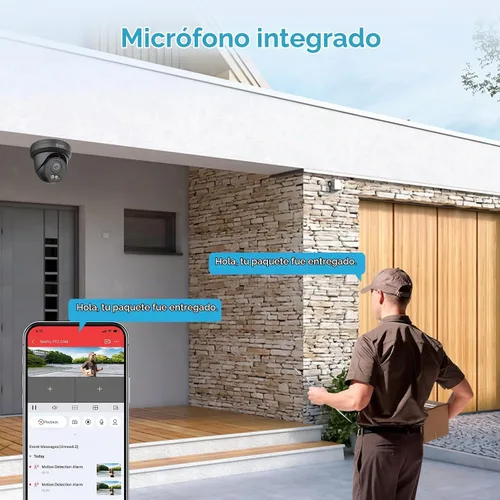 Vista 4 de Anpviz 4MP PoE Cámara Negro, Torreta Seguridad IP Cámara Exterior Alámbrico