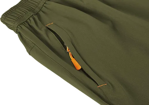 Vista 3 de TBMPOY Pantalones cortos de senderismo para hombre, 7 pulgadas, secado rápido, para gimnasio, deportes al aire libre, bolsillos cortos con cremallera