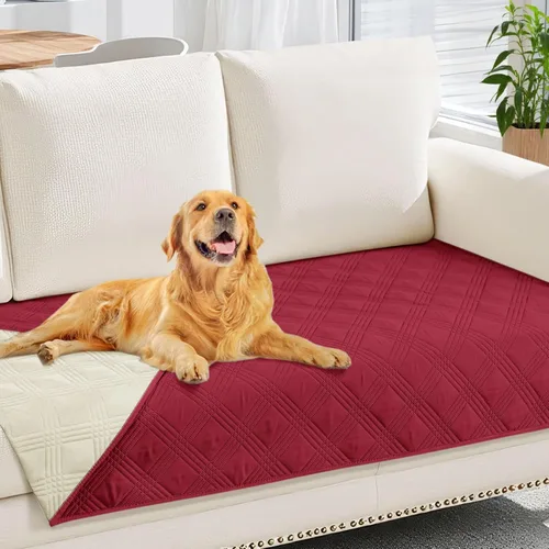 Vista 25 de hyha - Manta impermeable para cama de perro, mantas suaves para mascotas, funda impermeable para sofá para perros, fundas reversibles lavables