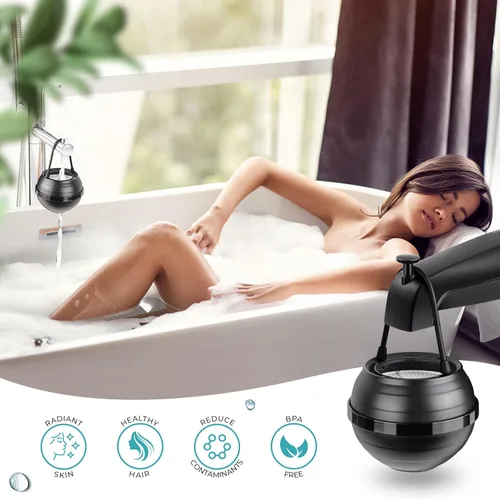 Vista 2 de Filtro de baño para grifo de bañera, filtro de agua de bañera de 11 etapas con vitamina C, elimina el cloro y los contaminantes, filtro de agua