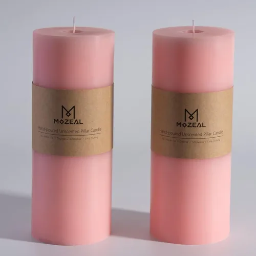 Vista 106 de MOZEAL Juego de 3 velas sin perfume vertidas a mano de 3 x 6 pulgadas, velas tipo pilar sin goteo, combustión de larga duración, aproximadamente 120