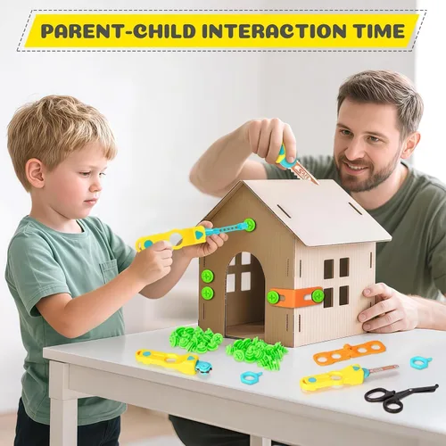 Vista 5 de Herramientas de cartón para niños, cortador seguro STEM Kit de construcción