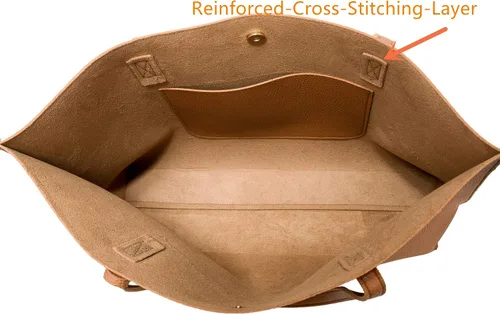 Vista 3 de Bolso con asas para hombro para mujer, de cuero sintético, con borla