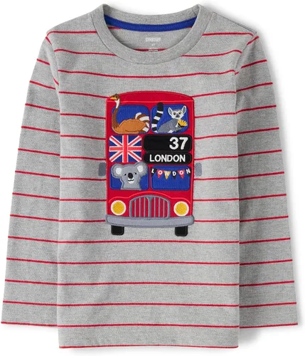 Vista 19 de Gymboree Camisetas de manga larga bordadas para otoño y vacaciones para niñas y niños pequeños Perfume negro