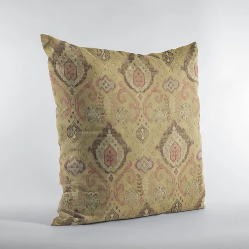 Vista 3 de Plutus Brands Gold Plutus Romero - Almohada de lujo tejida vintage de 16 pulgadas, doble cara de 16 x 16 pulgadas