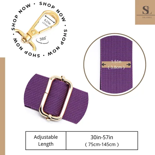 Vista 146 de S&loyoe Correas de repuesto para bolso, correa ajustable para bolsa cruzada, correas de guitarra anchas para bolsos de 1.5 pulgadas