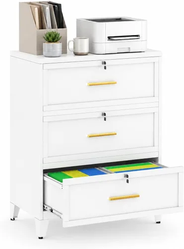 Vista 15 de 2 Drawer File Cabinet with Lock, Small Filing Cabinet for Home Office Negro