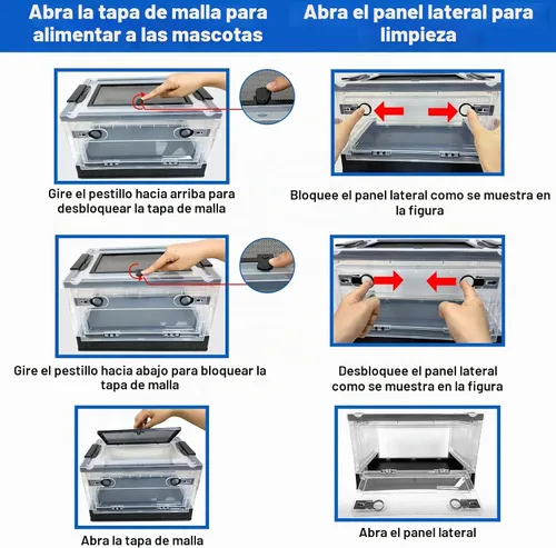 Vista 6 de Hámster crianza Casa Reptil crianza jaulas con ruedas (tamaño pequeño)