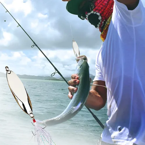 Vista 2 de Fishing Lures Fishing Spoons Plateado (sliver)