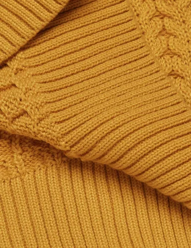 Vista 5 de Coofandy Suéter de cuello alto ajustado para hombre, suéter de punto trenzado casual