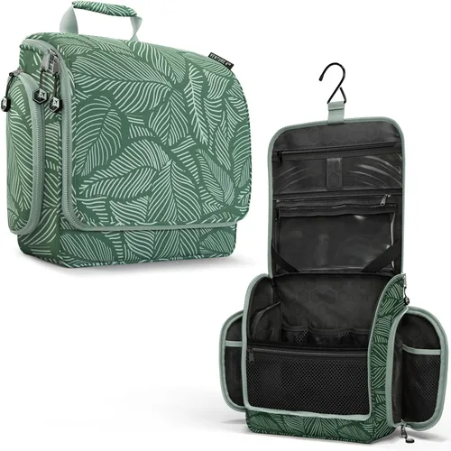 Vista 11 de VENTURE 4TH Neceser de viaje colgante para mujeres y hombres - Organizador grande de artículos de tocador con 18 compartimentos, bolsa extraíble