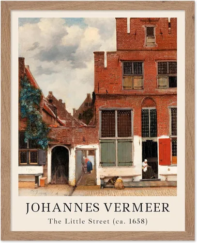 Vista 39 de Poster Master Póster vintage Johannes Vermeer – Impresión de pintura de vista retro de Delft – Vista del arte de Delft – Regalo para hombres
