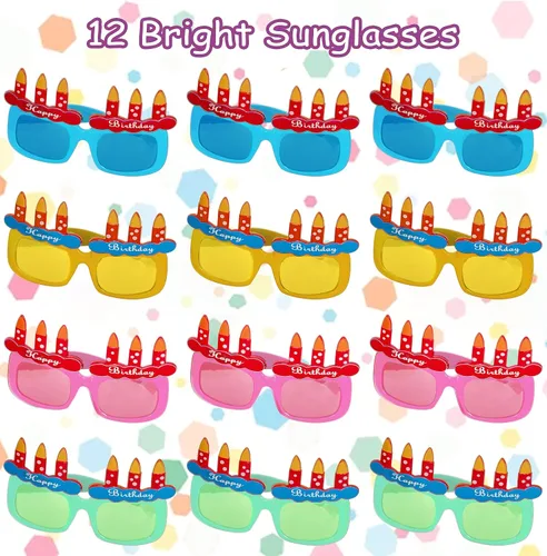 Vista 5 de Tigerdoe Sombreros de fiesta de cumpleaños, juego temático de feliz cumpleaños, suministros para fiestas y decoración, juego de 36 piezas, 12