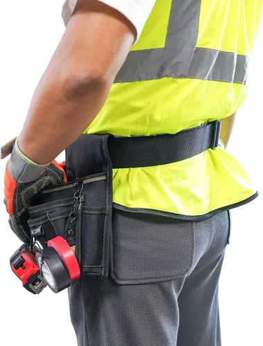 Vista 8 de MELOTOUGH Cinturón de herramientas acolchado con anillo en D, cintura ajustable de 33 a 47 pulgadas de grosor, acolchado de espuma cómodo (XL) +