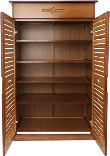 Vista 6 de YIYIBYUS Gabinete de zapatos,Gabinete de almacenamiento de zapatos con puertas,Organizador de zapatos