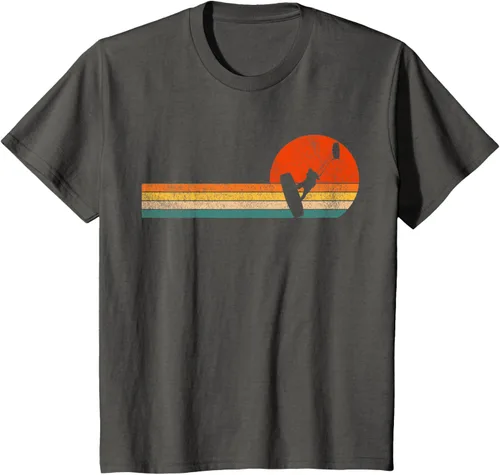 Vista 29 de Camiseta retro de kitesurf de kitesurf de kiteboarder vintage, Negro, S