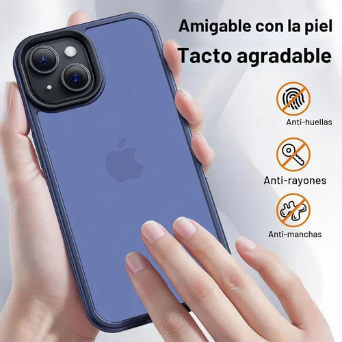 Vista 2 de Yriklso - Funda para iPhone 13/14, absorción de golpes, color azul Azul helado