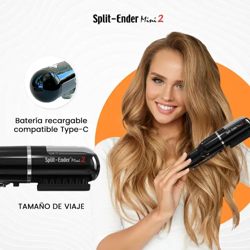 Vista 9 de Split-Ender Mini 2 – Recortadora de Puntas Abiertas original inalámbrica para cabello seco, dañado, quebradizo, rizado, encrespado o lacio