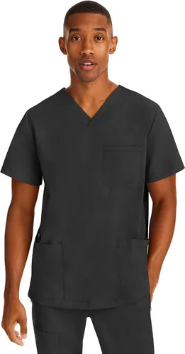 Vista 8 de Healing Hands Purple Label - Camiseta médica para hombre, ajuste moderno Negro