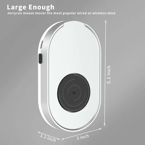 Vista 3 de Mouse Jiggler, dispositivo de movimiento de mouse indetectable con cable USB sin unidad y adaptador USB, movimiento físico automático del mouse