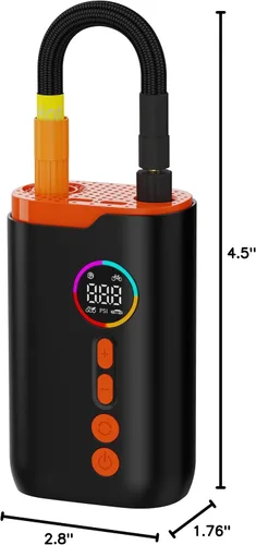 Vista 2 de NEVERLAND Tire Inflator Portable Air Compressor - 150 PSI Bike Air Pump, Auto Electric Air Inflator for Car Tires, Motorcycle, Bicycle, Bike Tire