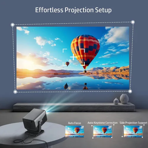 Vista 7 de HP Proyector FHD portátil MC475, aplicación oficial de Netflix, WiFi, Bluetooth, lente de corto alcance, soporte 4K, enfoque automático y Keystone