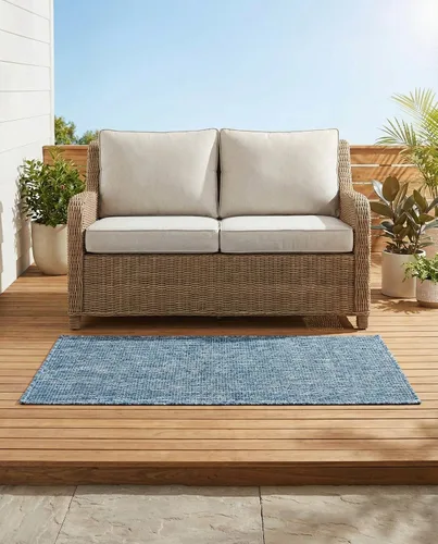Vista 113 de Rugs.com Outdoor Solid Collection - Alfombra de pelo plano beige de 2 x 3 pulgadas, perfecta para entradas, cocinas, rincones de desayuno, piezas