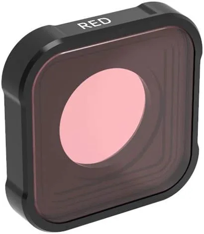 Vista 4 de QKOO Filtro submarino para buceo rojo/rosa/magenta para GoPro Hero 13 12 11 10 9 negro