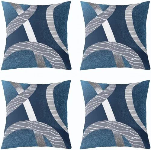 Vista 28 de Castle Fairy Fundas de almohada modernas con estampado de líneas geométricas de doble cara de 16 x 16 pulgadas, fundas de almohada de espirales