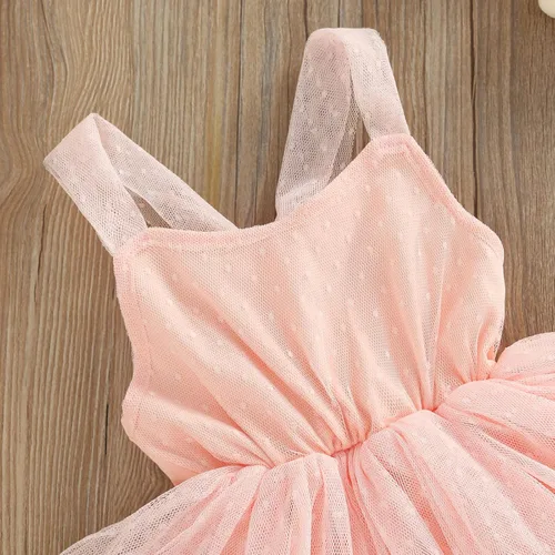 Vista 24 de Sasaerucure Traje de verano para bebé niña, sin mangas, mameluco de encaje tutú, mameluco de una pieza con volantes