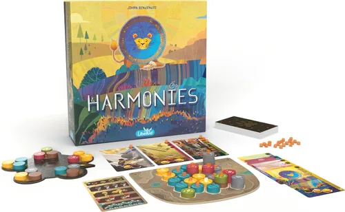Vista 4 de Asmodee Harmonies Juego de mesa - Crea paisajes oníricos, juego estratégico y poético, juego familiar divertido para niños y adultos, a partir de 10