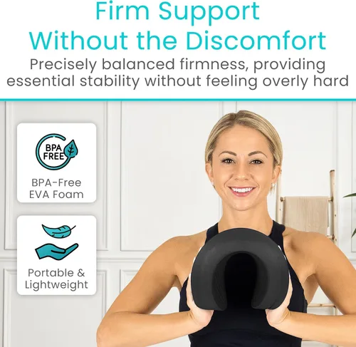 Vista 7 de Vive Almohadilla de equilibrio ovalada, cojín tambaleante para equipos de terapia física y rehabilitación, espuma suave para entrenamiento, yoga