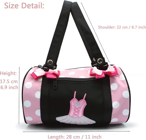 Vista 5 de DANCEYOU - Bolsa de danza ajustable con cremallera para ballet