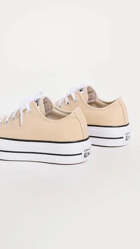 Vista 3 de Converse Chuck Taylor All Star Lift Industrial Glam Ox OroNegro Poliéster Adulto Entrenadores Zapatos