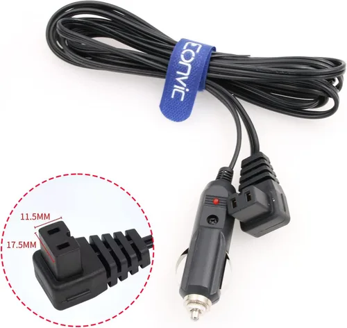 Vista 2 de Cable de extensión de encendedor de cigarrillos de 12 V CC, cable de alimentación para mini refrigerador, cable de repuesto para refrigerador