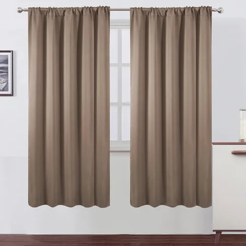 Vista 22 de LEMOMO Cortinas opacas de 42 x 54 pulgadas, juego de 2 paneles de cortinas con aislamiento térmico para oscurecer la habitación