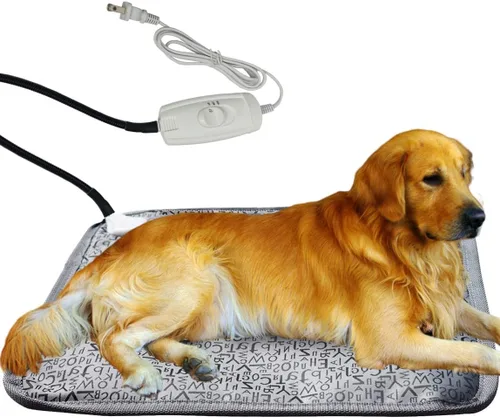 Vista 7 de Almohadilla térmica para mascotas para perros y gatos, paquete de 2, tamaño grande, resistente a las mordidas, impermeable, almohadilla térmica