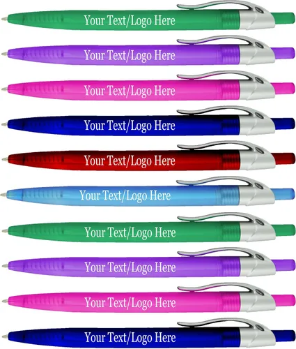 Vista 8 de SyPen Bolígrafos personalizados con tu logotipo o texto personalizado, paquete de 500 unidades a granel para negocios, fiestas y eventos, bolígrafos