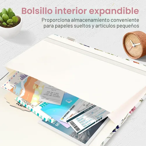 Vista 5 de Taja Cuaderno rayado para mujeres y hombres, diario de cuero de tapa dura para escribir, cuaderno de rayas universitarias A5 para trabajo y toma