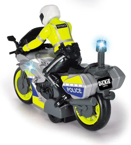 Vista 7 de Dickie Toys - Bicicleta de policía Yamaha con figura
