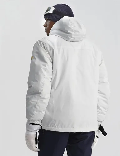 Vista 3 de GEMYSE Chaqueta impermeable de esquí de montaña para hombre, chaqueta de lluvia resistente al viento