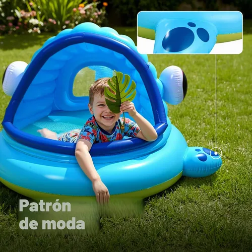 Vista 5 de JOYIN Piscina inflable para niños, tienda de campaña de piscina para bebés de ballena, piscina infantil para niños (54 x 56 x 28 pulgadas), piscina