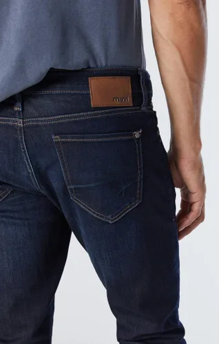 Vista 4 de Mavi Jeans Mens Zach ascenso Regular pierna recta en azul negro Williamsburg