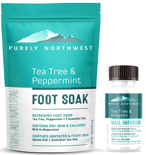 Vista 9 de Solución de uñas de hongos 100% natural extra fuerte para uñas de los pies y las uñas: renueva uñas gruesas, rotas y descoloridas hechas por Purely
