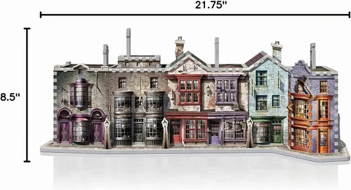 Vista 9 de Wrebbit3D Harry Potter - Rompecabezas 3D modelo de Diagon Alley 450 piezas reales de rompecabezas jigsaw Construye y viaja por el mundo mágico